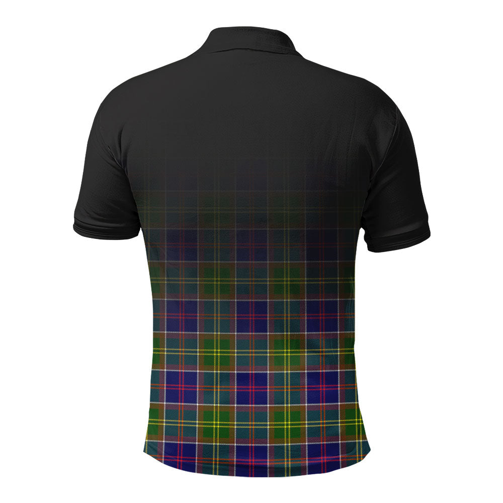 Arnott Tartan Crest Polo Shirt - Thistle Black Style