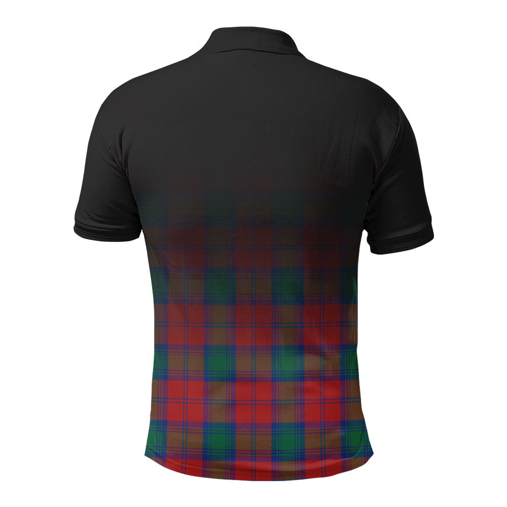 Auchinleck Tartan Crest Polo Shirt - Thistle Black Style