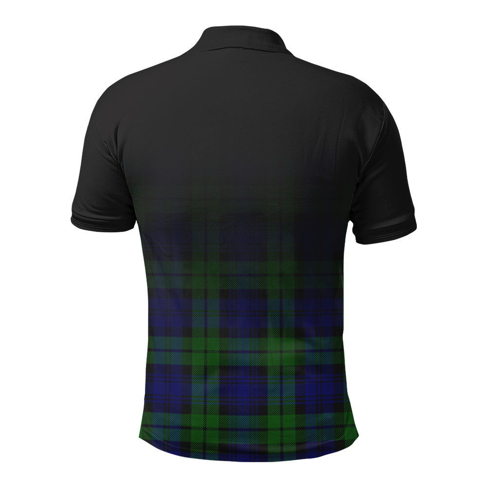 Bannatyne Tartan Crest Polo Shirt - Thistle Black Style