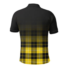 Barclay Dress Modern Tartan Crest Polo Shirt - Thistle Black Style
