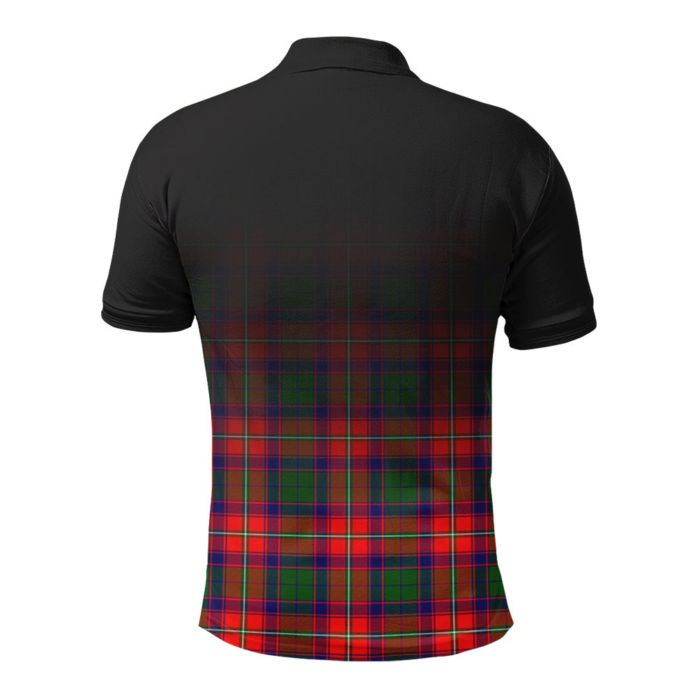 Belshes Tartan Crest Polo Shirt - Thistle Black Style