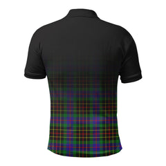 Brodie Hunting Modern Tartan Crest Polo Shirt - Thistle Black Style