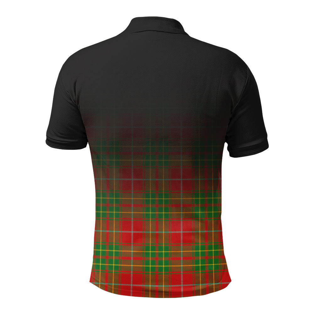 Burnett Ancient Tartan Crest Polo Shirt - Thistle Black Style
