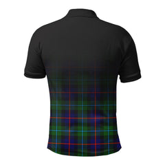 Calder (Calder-Campbell) Tartan Crest Polo Shirt - Thistle Black Style