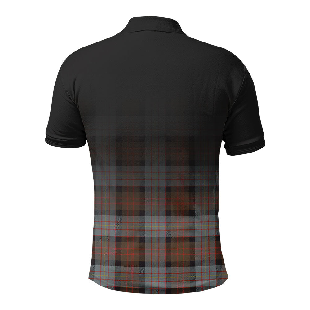Cameron of Erracht Weathered Tartan Crest Polo Shirt - Thistle Black Style