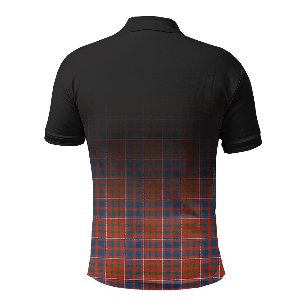 Cameron of Lochiel Ancient Tartan Crest Polo Shirt - Thistle Black Style