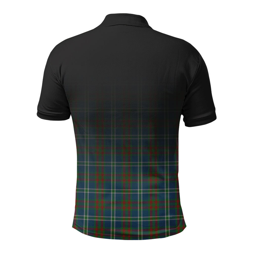 Cathcart Tartan Crest Polo Shirt - Thistle Black Style
