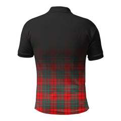 Cheyne Tartan Crest Polo Shirt - Thistle Black Style