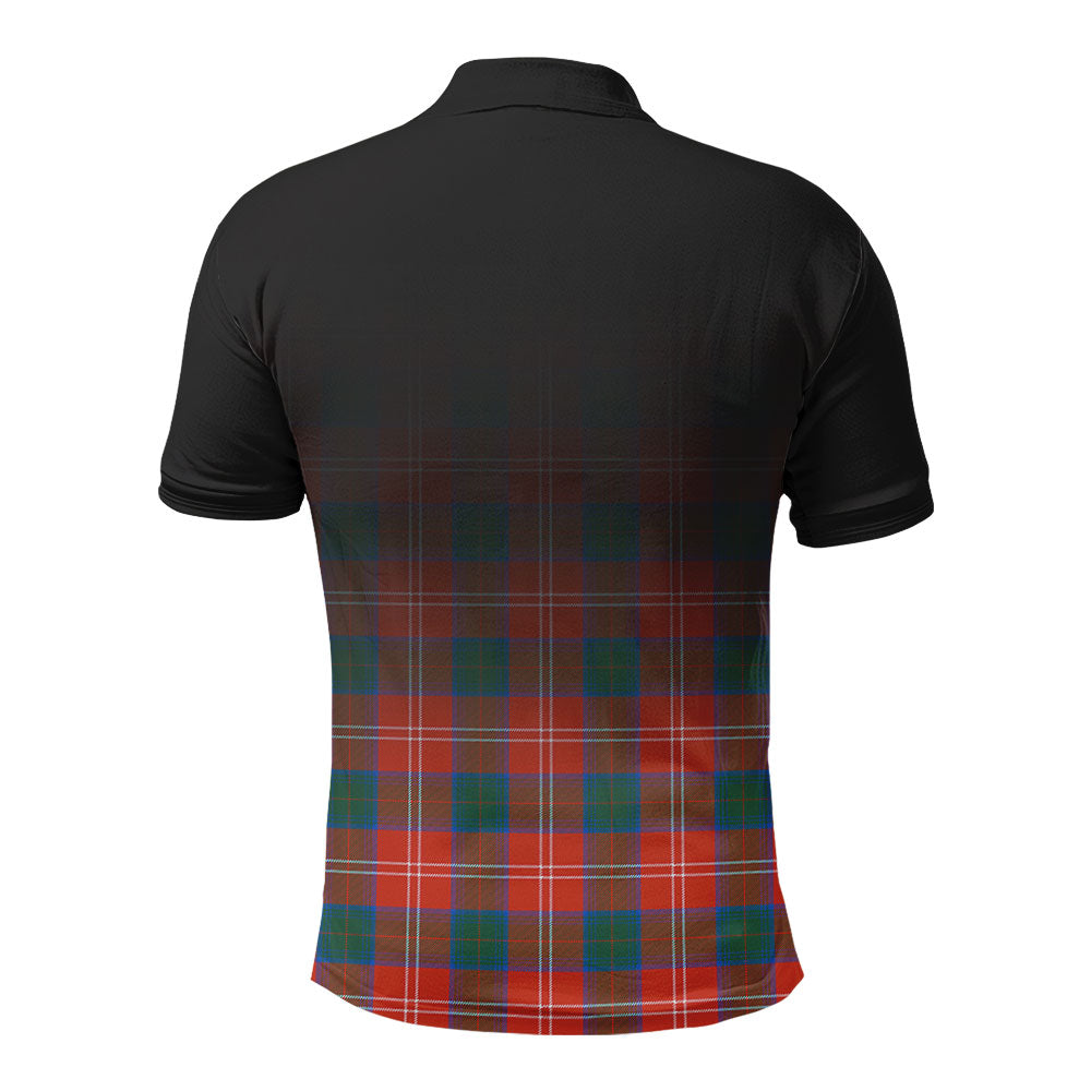 Chisholm Ancient Tartan Crest Polo Shirt - Thistle Black Style
