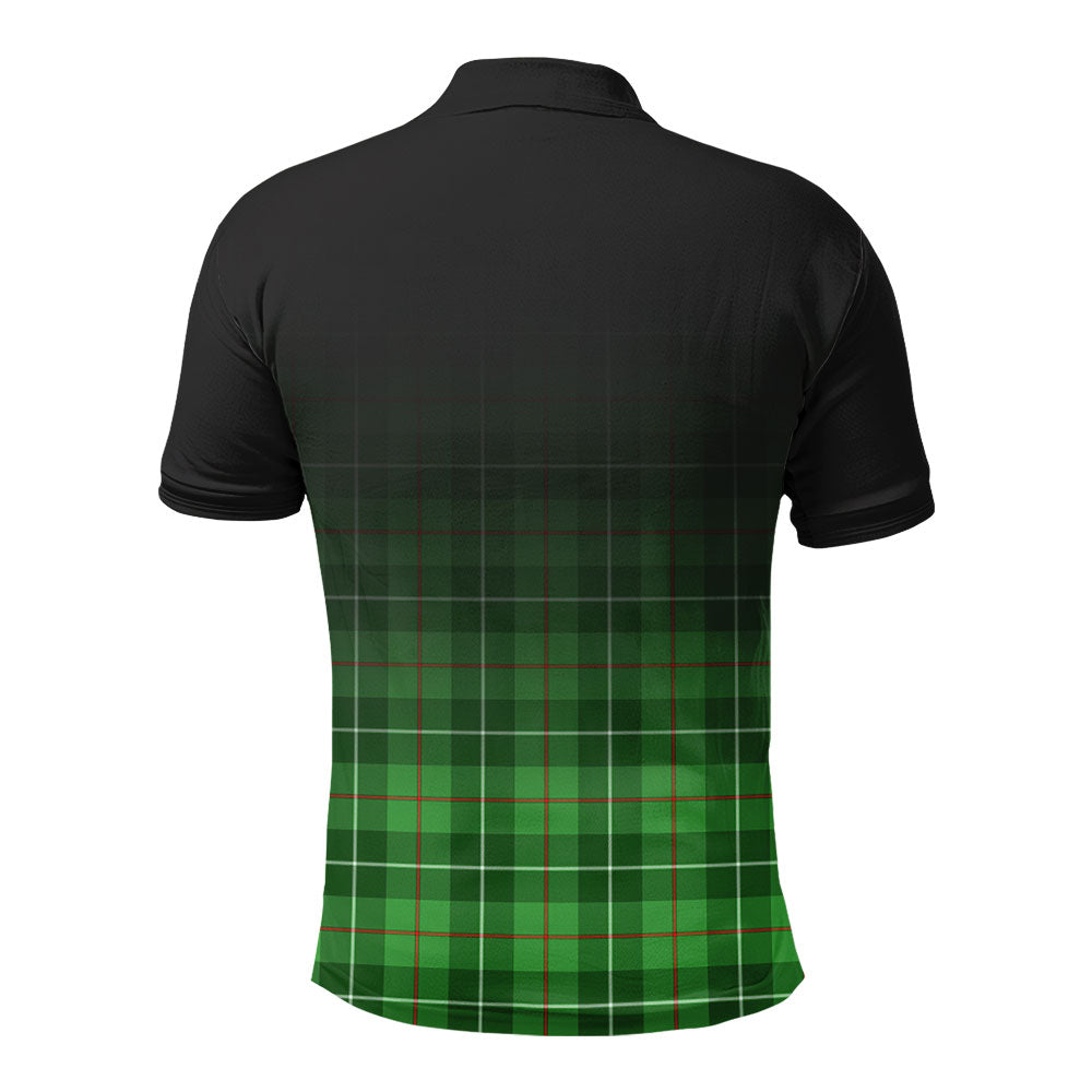 Clephan (or Clephane) Tartan Crest Polo Shirt - Thistle Black Style