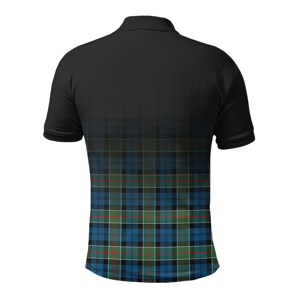 Colquhoun Ancient Tartan Crest Polo Shirt - Thistle Black Style