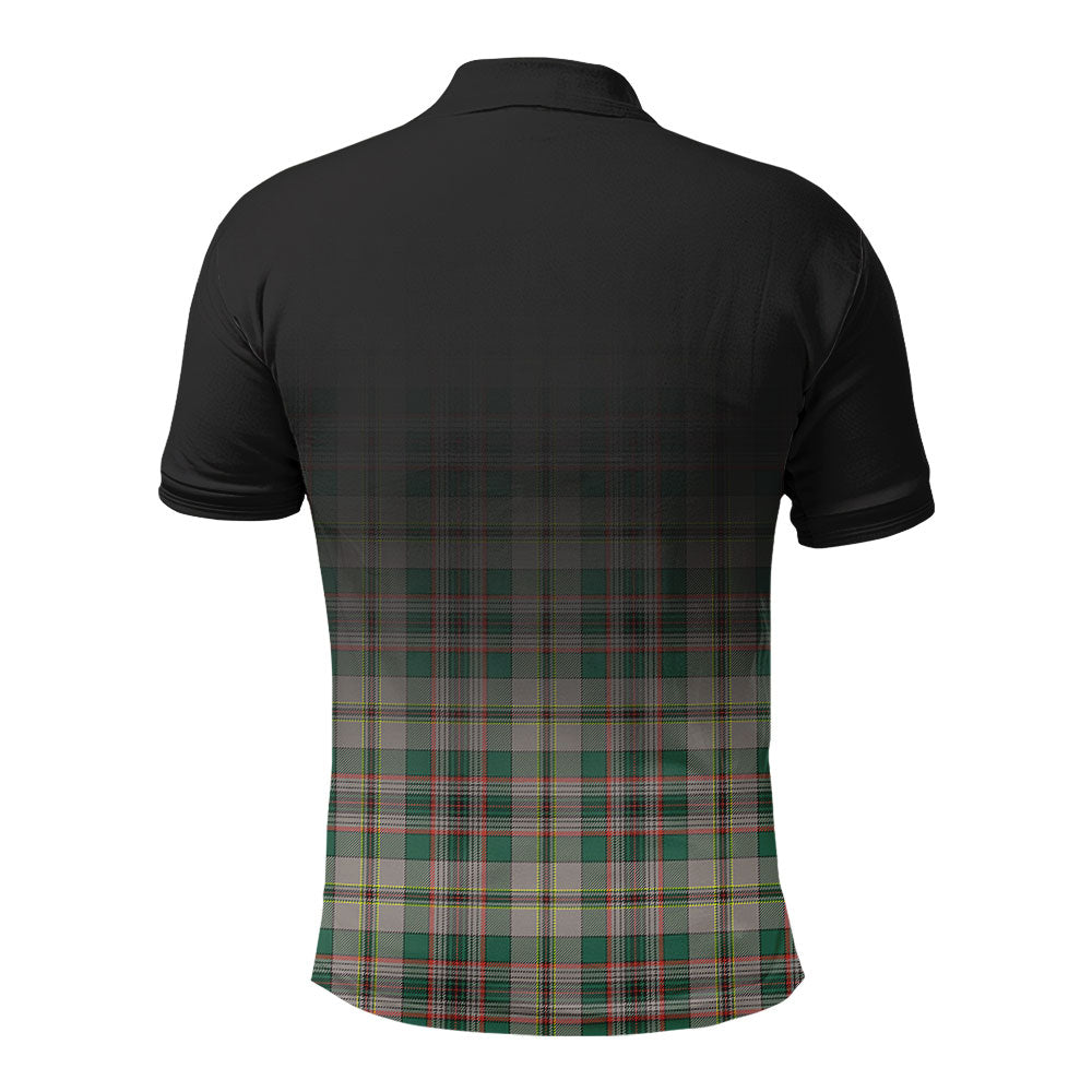 Craig Ancient Tartan Crest Polo Shirt - Thistle Black Style
