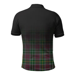 Crosbie Tartan Crest Polo Shirt - Thistle Black Style