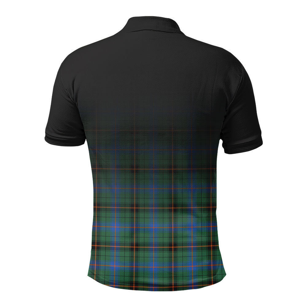 Davidson Ancient Tartan Crest Polo Shirt - Thistle Black Style