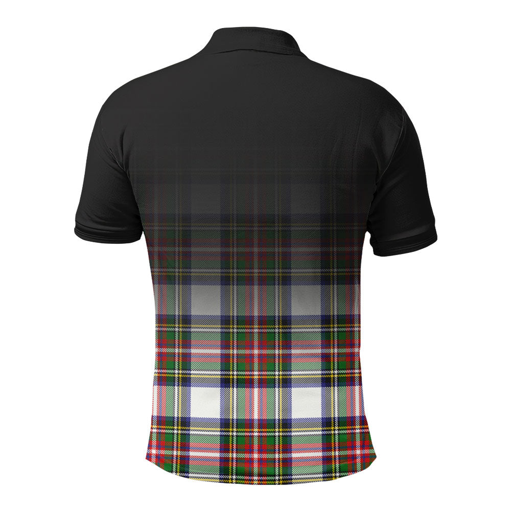 Dennistoun Tartan Crest Polo Shirt - Thistle Black Style
