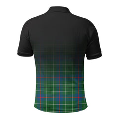 Duncan Ancient Tartan Crest Polo Shirt - Thistle Black Style