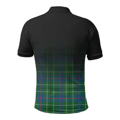 Duncanson Tartan Crest Polo Shirt - Thistle Black Style