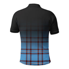 Elliott Ancient Tartan Crest Polo Shirt - Thistle Black Style
