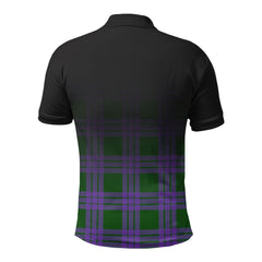 Elphinstone Tartan Crest Polo Shirt - Thistle Black Style