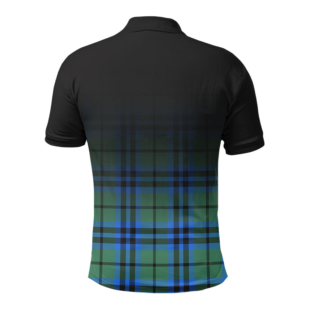 Falconer Tartan Crest Polo Shirt - Thistle Black Style