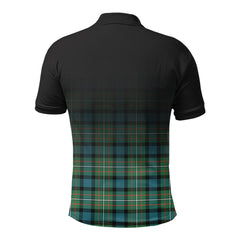 Ferguson Ancient Tartan Crest Polo Shirt - Thistle Black Style