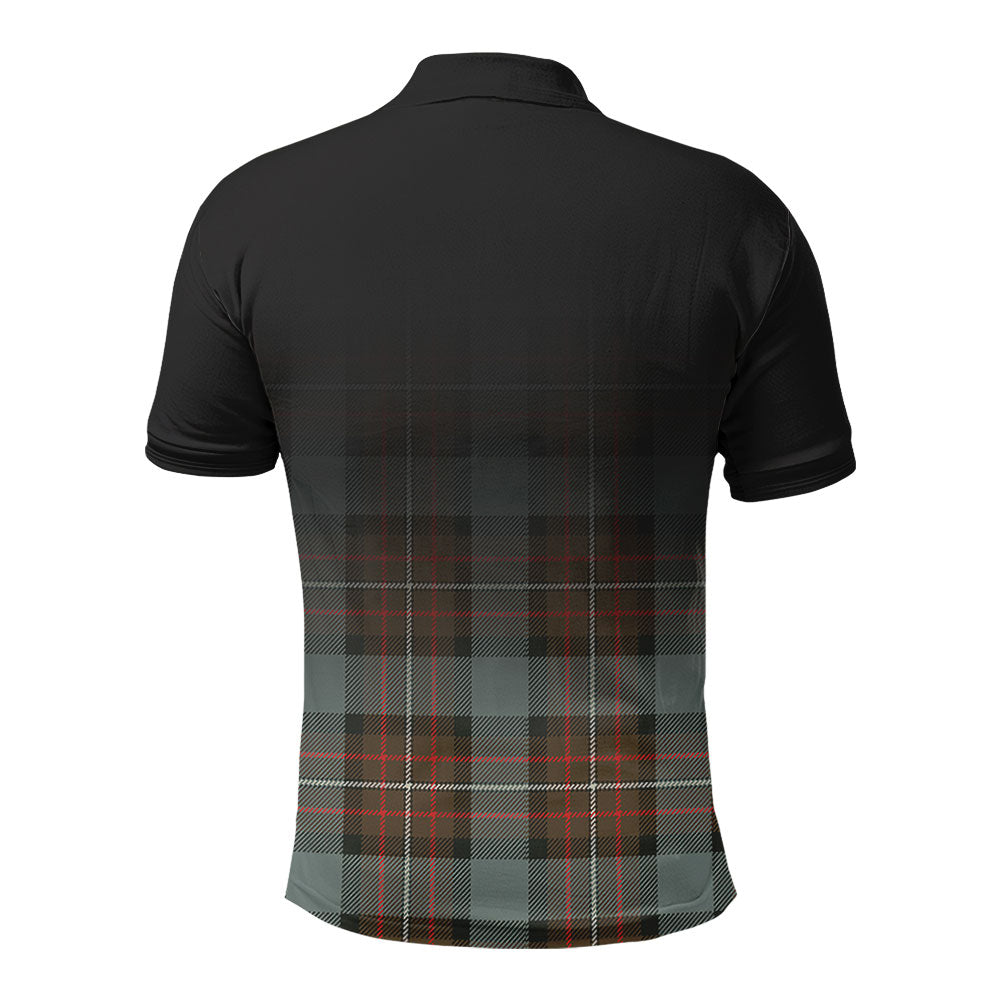 Fergusson Weathered Tartan Crest Polo Shirt - Thistle Black Style