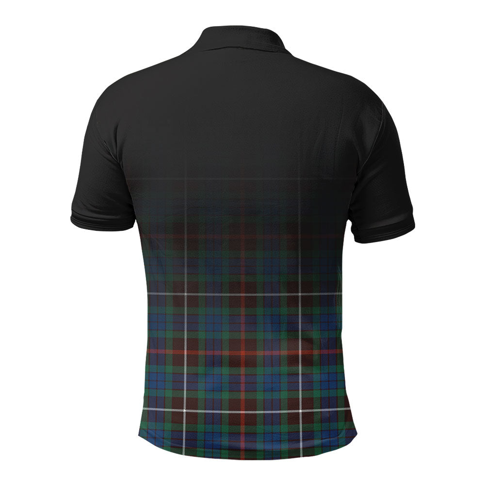 Fraser (of Lovat) Hunting Ancient Tartan Crest Polo Shirt - Thistle Black Style