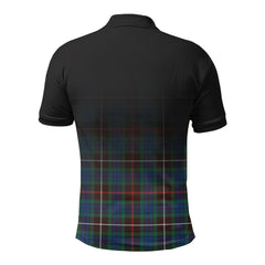 Fraser (of Lovat) Hunting Ancient Tartan Crest Polo Shirt - Thistle Black Style