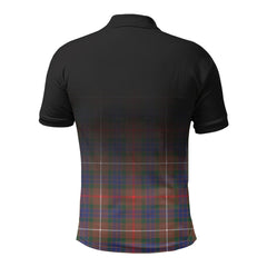 Fraser (of Lovat) Hunting Modern Tartan Crest Polo Shirt - Thistle Black Style