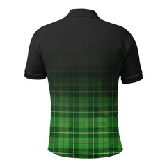 Galloway District Tartan Crest Polo Shirt - Thistle Black Style