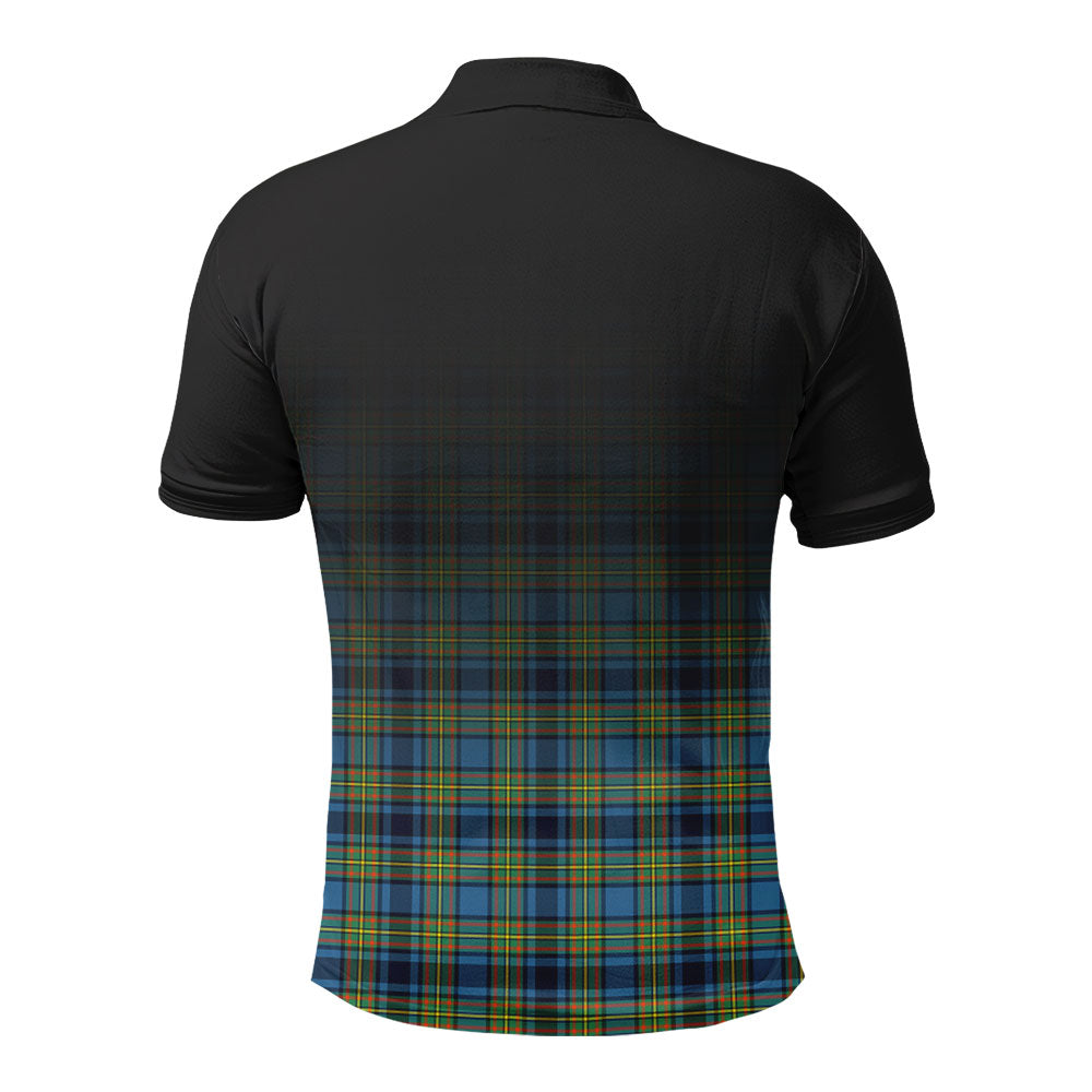 Gillies Ancient Tartan Crest Polo Shirt - Thistle Black Style