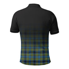 Gillies Ancient Tartan Crest Polo Shirt - Thistle Black Style