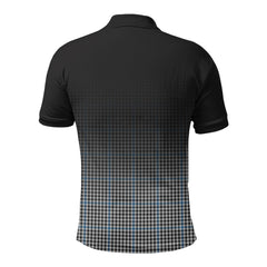 Gladstone Tartan Crest Polo Shirt - Thistle Black Style