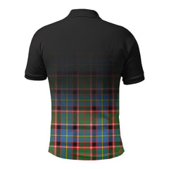 Glass Tartan Crest Polo Shirt - Thistle Black Style