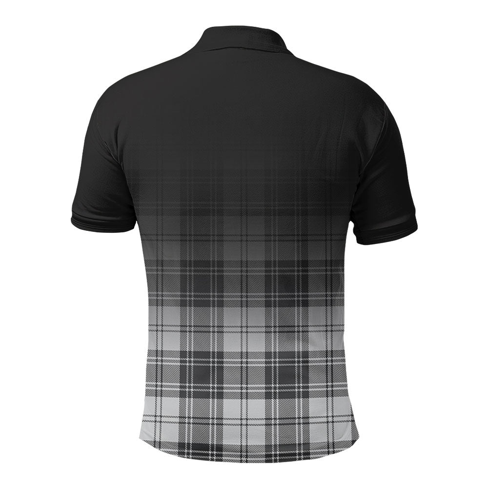 Glen Tartan Crest Polo Shirt - Thistle Black Style