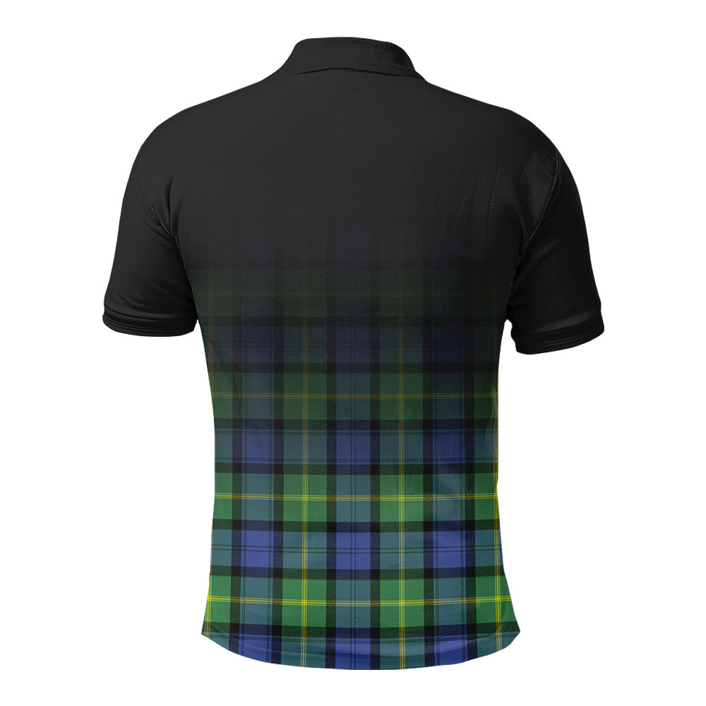 Gordon Old Ancient Tartan Crest Polo Shirt - Thistle Black Style