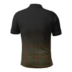 Gray Tartan Crest Polo Shirt - Thistle Black Style