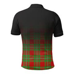 Grierson Tartan Crest Polo Shirt - Thistle Black Style