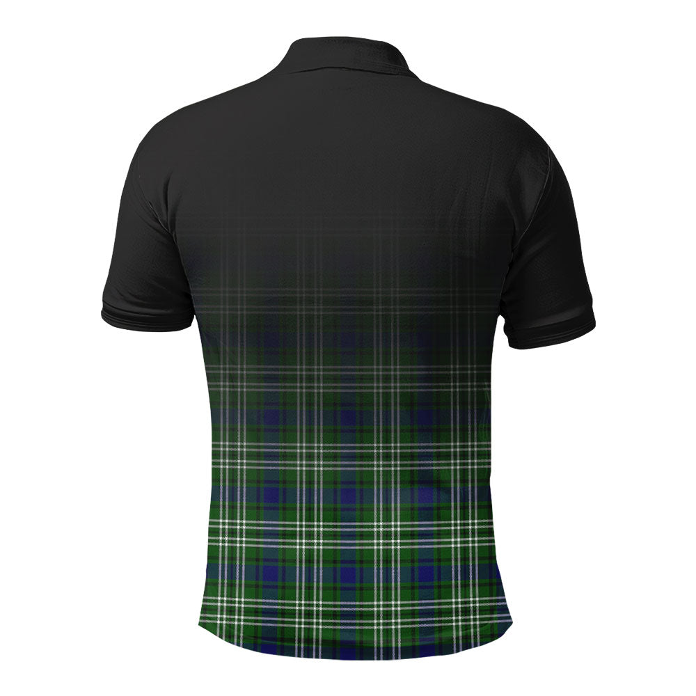 Haliburton Tartan Crest Polo Shirt - Thistle Black Style