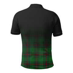 Halkerston Tartan Crest Polo Shirt - Thistle Black Style