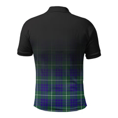 Hamilton Hunting Modern Tartan Crest Polo Shirt - Thistle Black Style