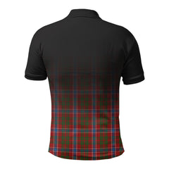Harkness Dress Tartan Crest Polo Shirt - Thistle Black Style