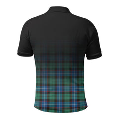 Hunter Ancient Tartan Crest Polo Shirt - Thistle Black Style