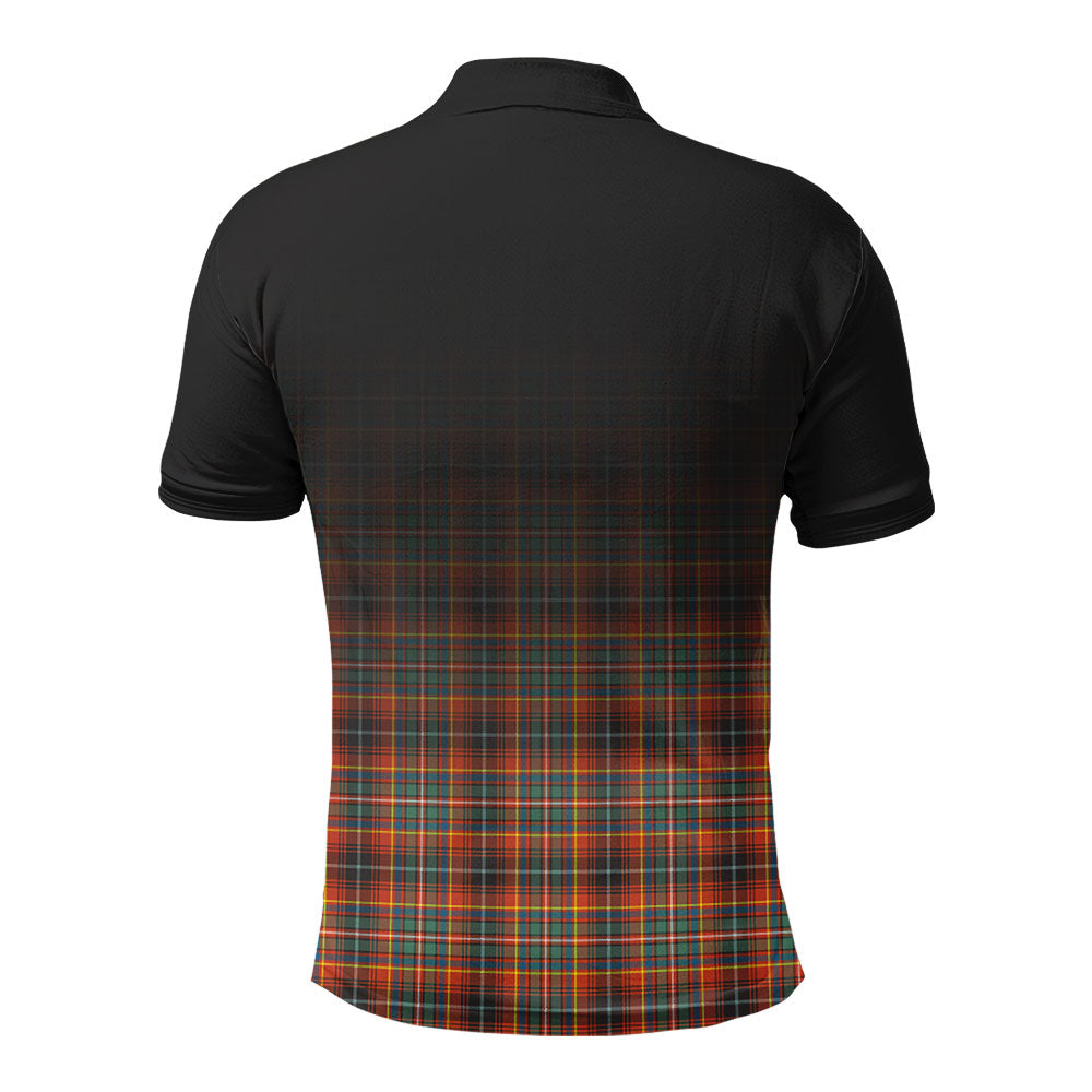 Innes Ancient Tartan Crest Polo Shirt - Thistle Black Style