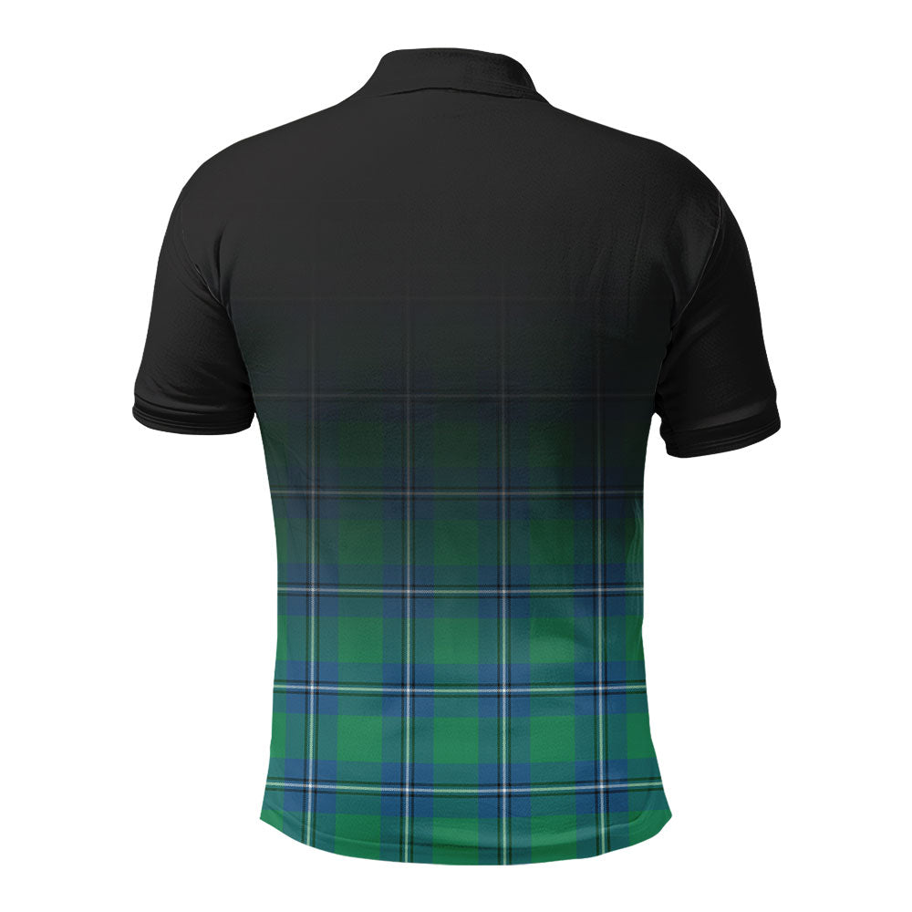 Irvine Ancient Tartan Crest Polo Shirt - Thistle Black Style