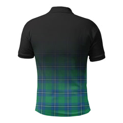 Irvine Ancient Tartan Crest Polo Shirt - Thistle Black Style