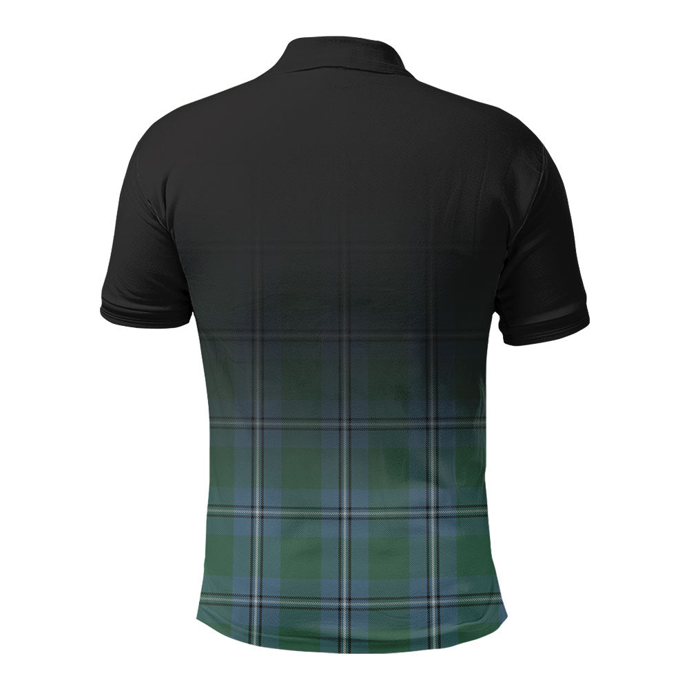 Irvine of Drum Tartan Crest Polo Shirt - Thistle Black Style