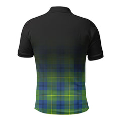 Johnston Ancient Tartan Crest Polo Shirt - Thistle Black Style