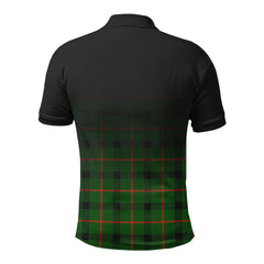 Kincaid Tartan Crest Polo Shirt - Thistle Black Style