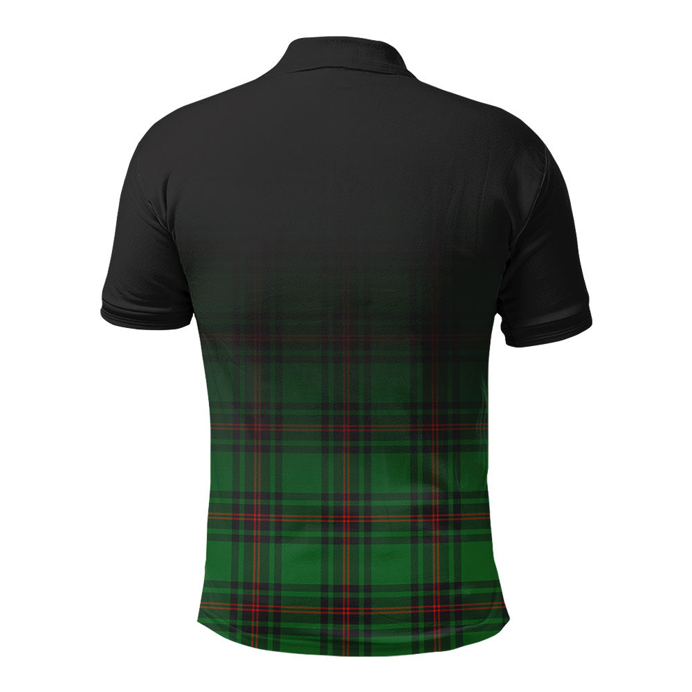 Kinloch Tartan Crest Polo Shirt - Thistle Black Style